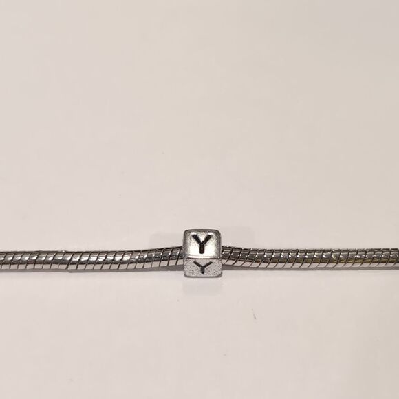 Silver Y Spacer Charm for‎ Pandora Style Bracelet - Picture 1 of 5